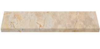 Leathered natural stone wall cap and coping with a straight edge in Sand Beige