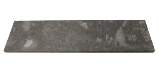 Leathered natural stone wall cap and coping with a straight edge in Black